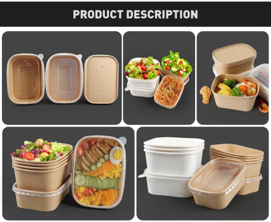 Изготовление биоразлагаемой коробки из крафт-бумаги для пищевых продуктов на вынос для упаковки горячей пищи